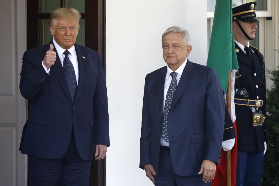 USA:s president Donald Trump och Mexikos president Andrés Manuel López Obrador.