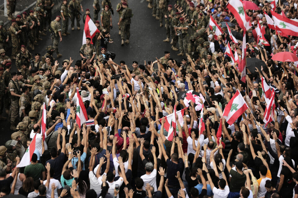 Libanon har lamslagits av enorma protester mot regeringen. Arkivbild.