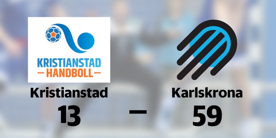 HK Kristianstad förlorade mot Karlskrona