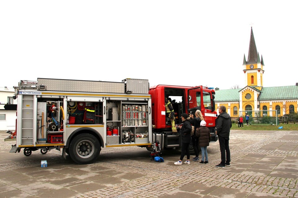 Ölands Räddningstjänst visade upp en av sina brandbilar.