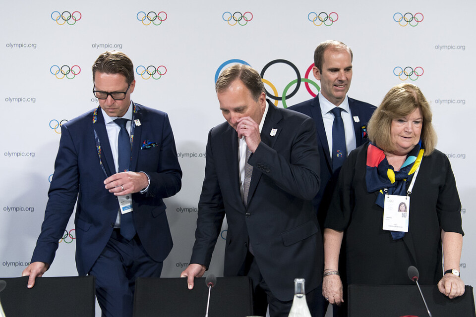 Den svenska delegationen med statsminister Stefan Löfven misslyckades med att ta OS till Sverige.