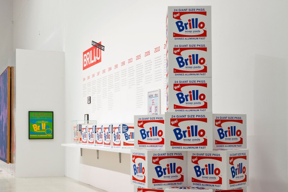 Andy Warhols Brillo Boxar, på Moderna Museet Malmö.