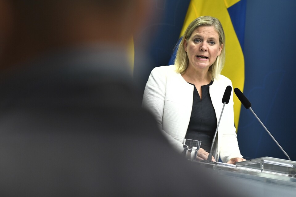 Finansminister Magdalena Andersson (S) behöver inte gräva lika djupt i ladan. Arkivbild.