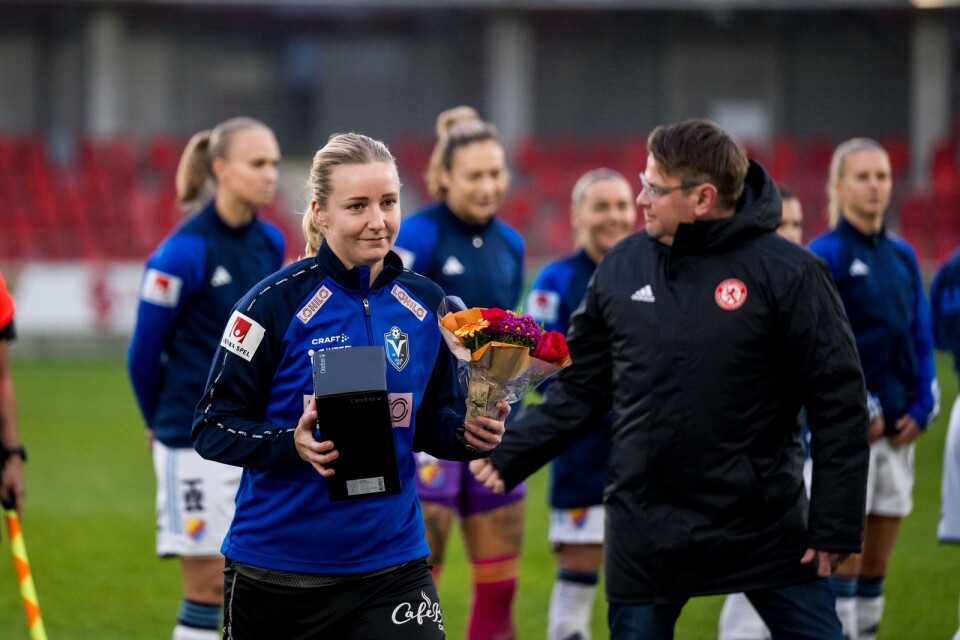 Förra månaden fick Alexandra Jonasson ta emot priset som 2023 års bästa damspelare i Småland.