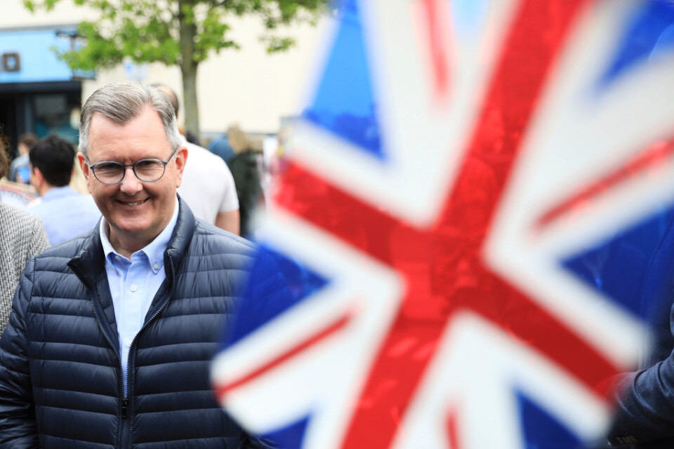 Jeffrey Donaldson leder Nordirlands största unionistparti, DUP. Arkivfoto.