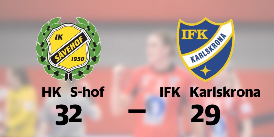 IFK Karlskrona föll mot HK S-hof på bortaplan
