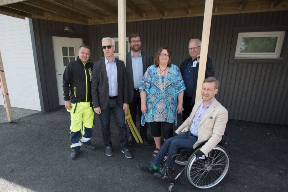 Robert Sölvegård, Peter Thörnblad, Per Ribacke (S), Elizabeth Peltola (C) från Älmhults kommun, Stefan Karlsson och Thomas Haraldsson (C).