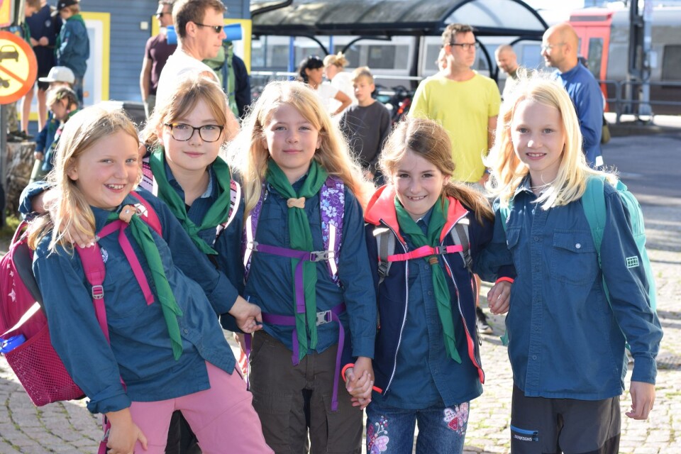 Hedda Gruthal Pettersson, 8 år, Amilia Söderström, 8 år, Elsa Webb Hurve, 9 år, Nicole Macedo, 9 år och Sally Pihl, 8 år.