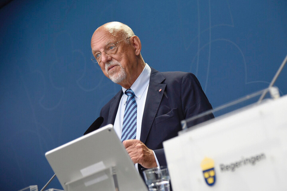 EU-minister Hans Dahlgren. Bild från i augusti.