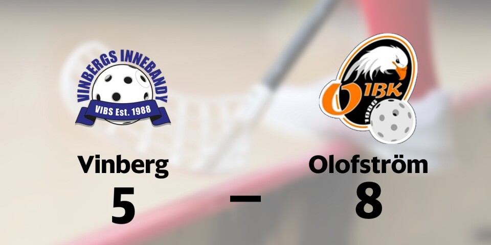 Vinbergs IBS förlorade mot Olofström