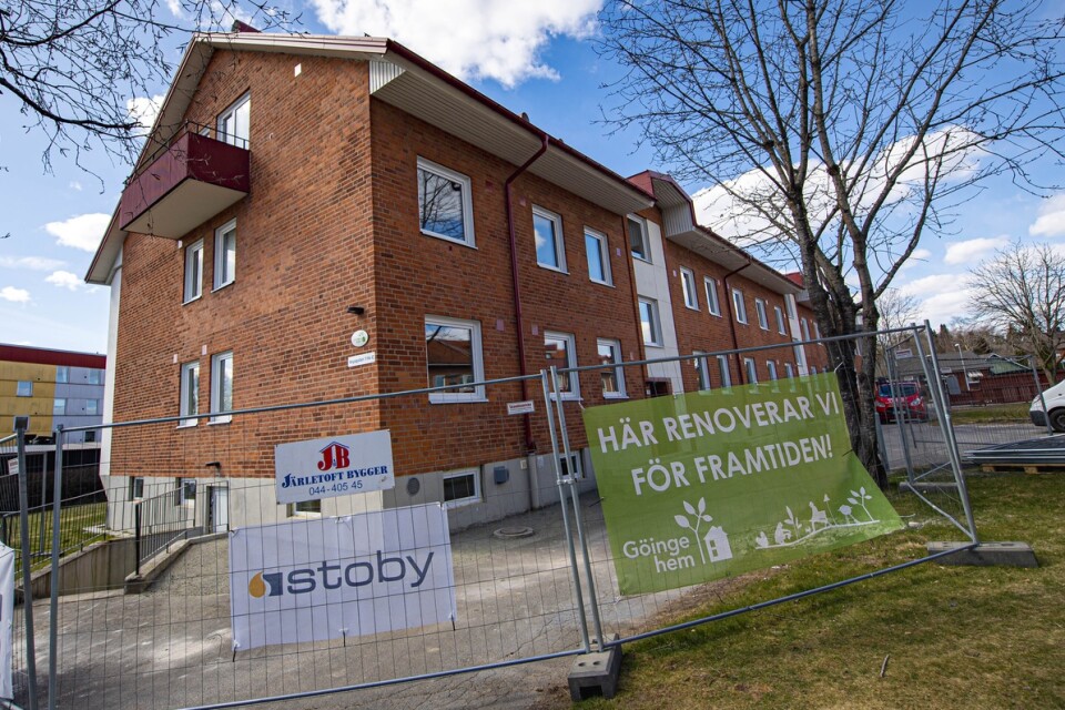 Göingehem is renovating apartments on Vegagatan, Broby.