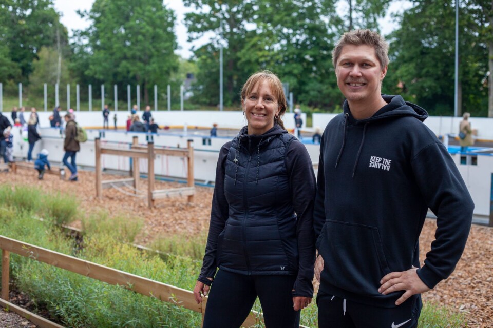 Veronica Jägerbrink och Daniel Jonsson var nöjda över uppslutningen på invigningen.