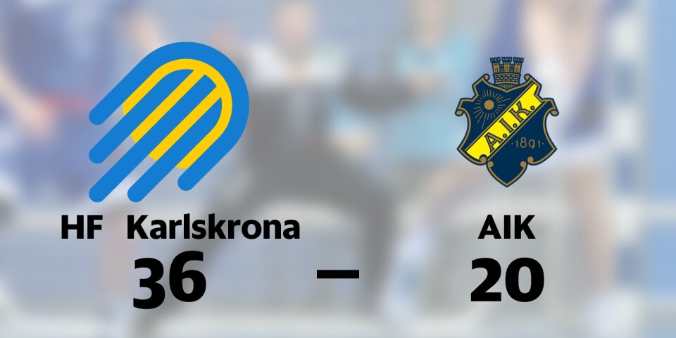 HF Karlskrona vann mot AIK