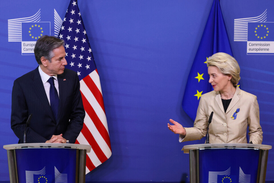 USA:s utrikesminister Antony Blinken och EU:s kommissionsordförande Ursula von der Leyen varslar om nya sanktioner mot Ryssland.