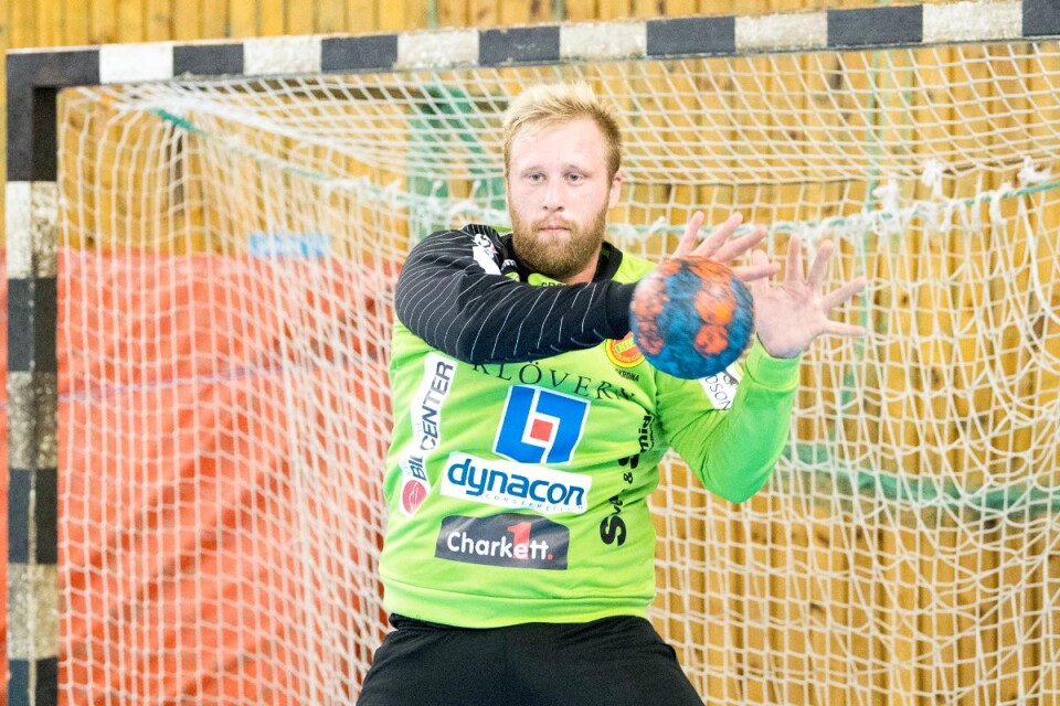 Målvakten Marcus Mattsson är en av de sju nya spelarna i HIF Karlskrona. Foto: Jonas Gustafsson