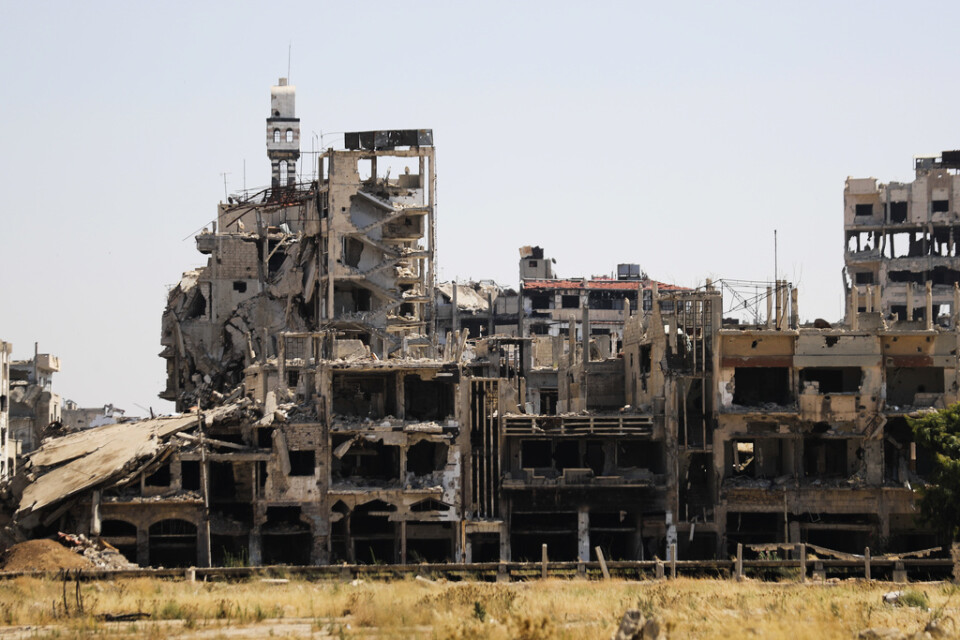 Förödelsen är omfattande efter tio år av krig i Syrien. Bilden är tagen i Homs gamla stadskärna för några år sedan. Arkivbild.