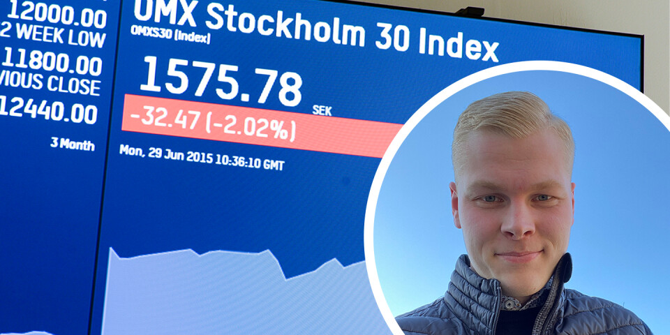 Aktieentusiasten Albin Jerse, 21: ”Många som är nya på börsen blir oroliga nu och säljer av”