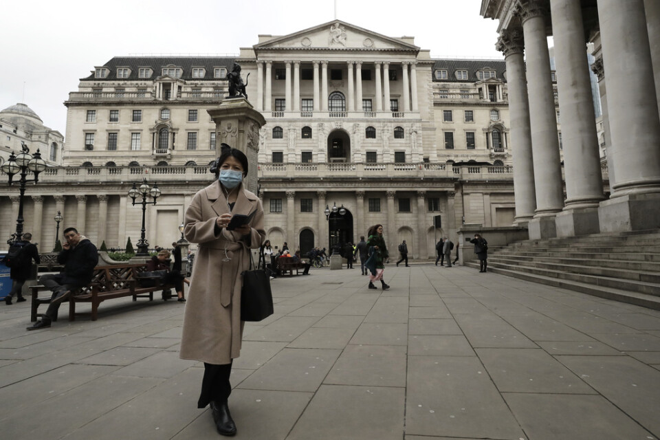 Bank of England går in med direktfinansiering av regeringens stödåtgärder. Arkivbild