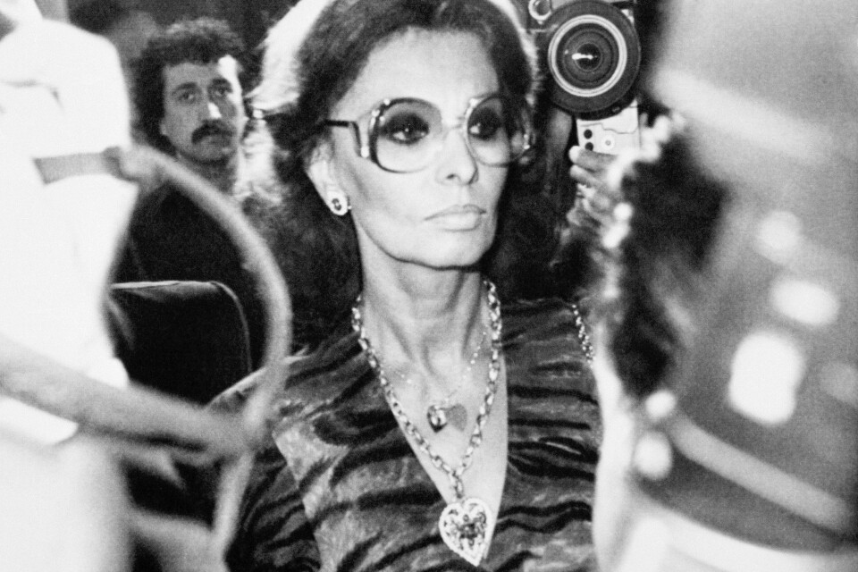 Skådespelaren Sophia Loren i Rom 1982.