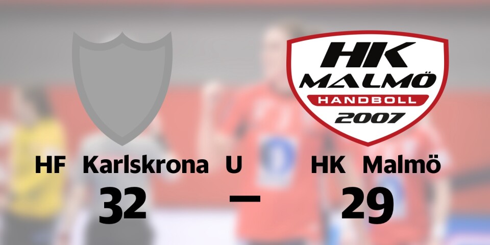 HF Karlskrona U vann hemma mot HK Malmö