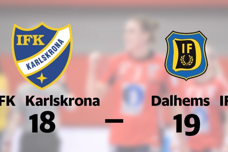 IFK Karlskrona förlorade hemma mot Dalhems IF