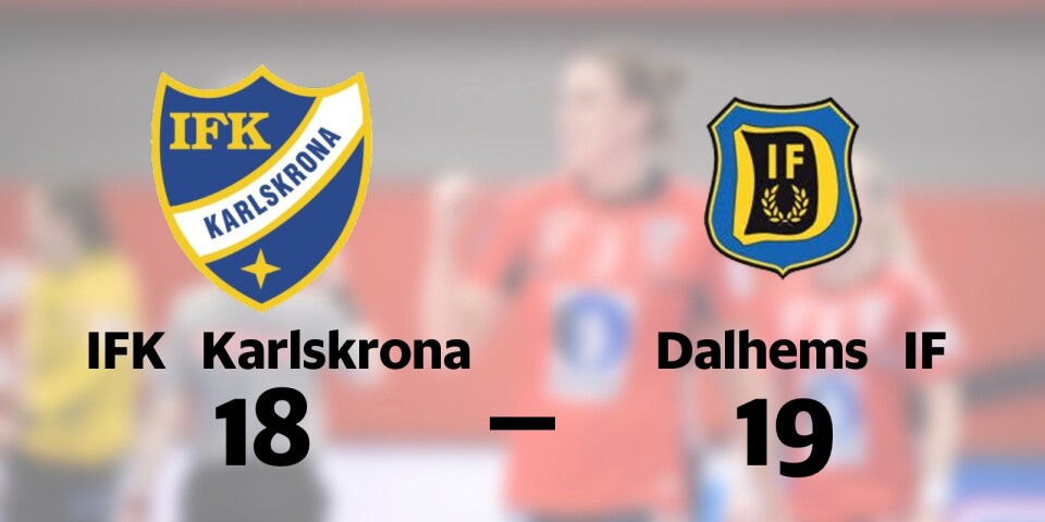 IFK Karlskrona förlorade mot Dalhems IF