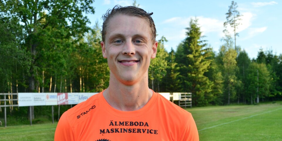 Theodor Ingemarsson gjorde avgörande 2–1 för Älmeboda/Linneryd.