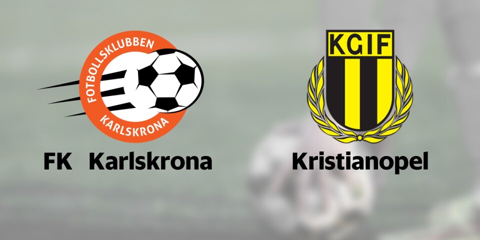 FK Karlskrona tar emot Kristianopel
