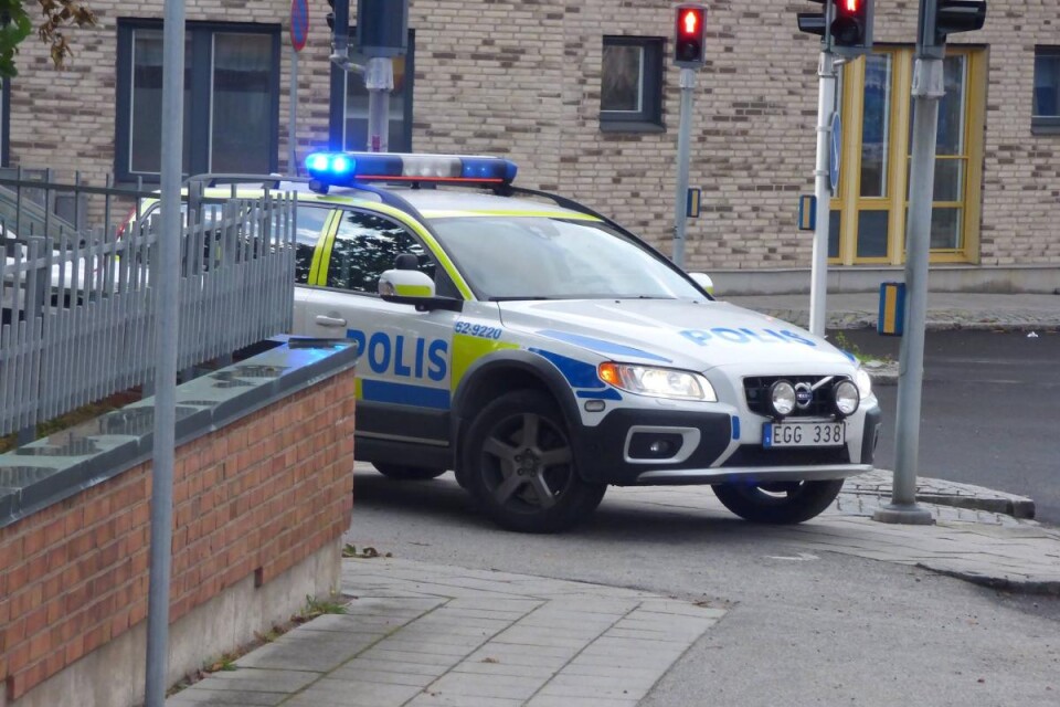 Polisinsatsen skedde bland annat i området i närheten av Trelleborgen. Foto: Casper Johansson/C-J Media
