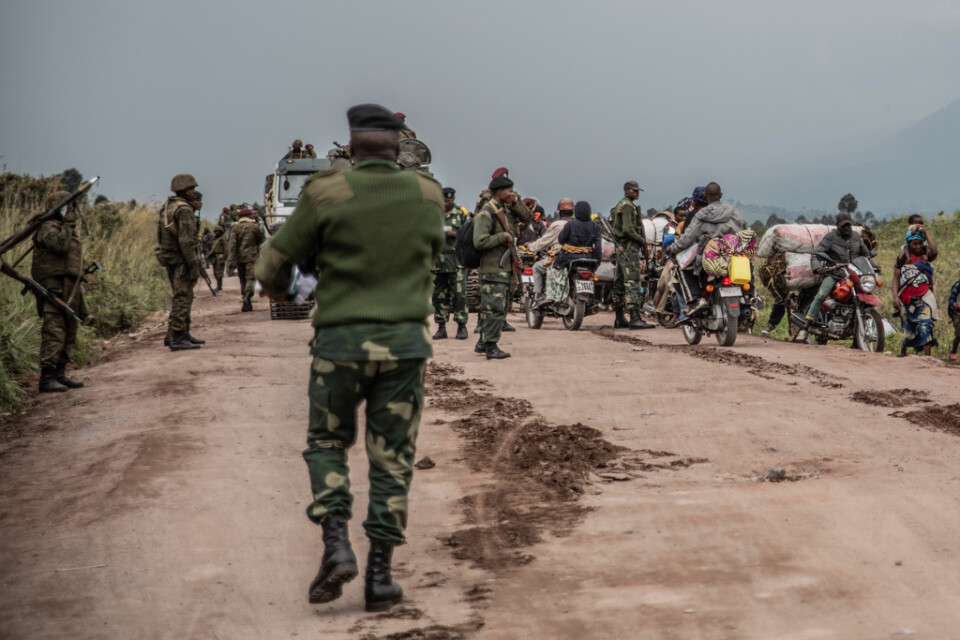 Människor i Norra Kivu flyr undan strider mellan kongolesiska trupper och rebellrörelsen M23. Arkivbild.