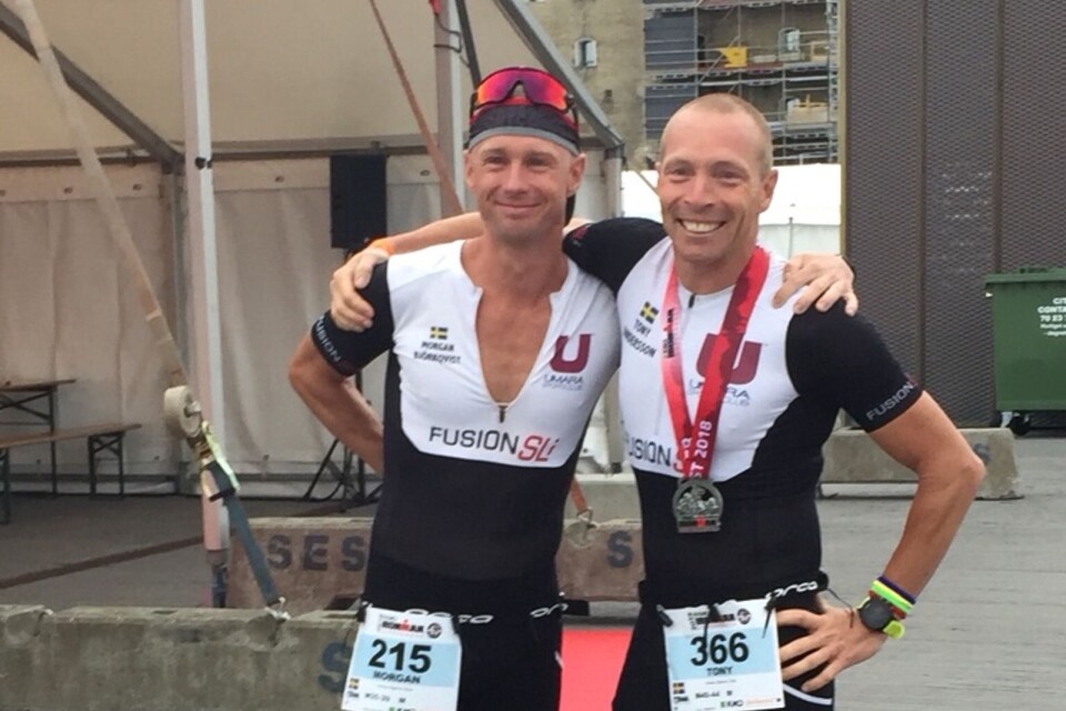 Morgan Björkqvist och Tony Andersson, Sjöbo SS, skötte sina kort utomordentligt i Köpenhamns Ironman i helgen.