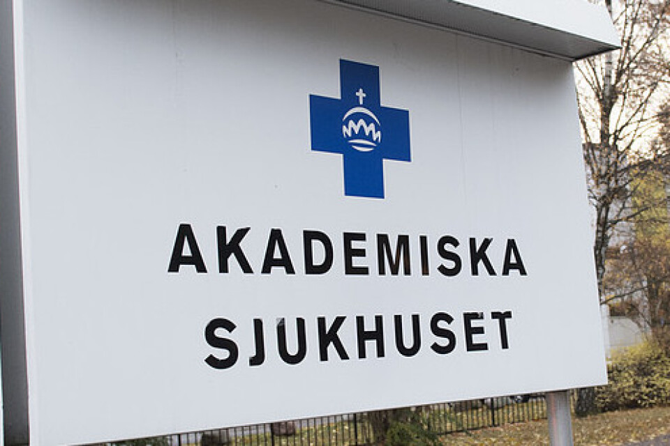 En av infarterna till Akademiska sjukhuset i Uppsala. Arkivbild.