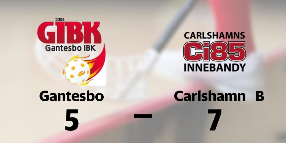 Gantesbo IBK förlorade mot Carlshamns IBK B