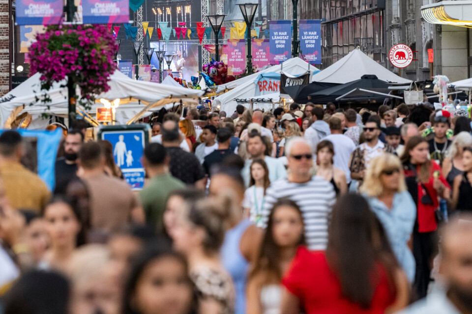 Runt 1,4 miljoner besökare under åtta dagar väntas på Malmöfestivalen. Arkivbild.