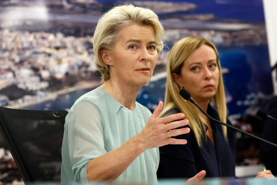 EU:kommissionens ordförande Ursula von der Leyen och Italiens premiärminister Giorgia Meloni besökte den 17 september Lampedusa.