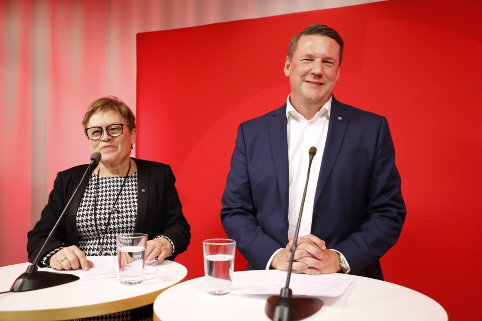 Elvy Söderström, sammankallande i Socialdemokraternas valberedning föreslår Kommunals ordförande Tobias Baudin till ny partisekreterare för Socialdemokraterna.