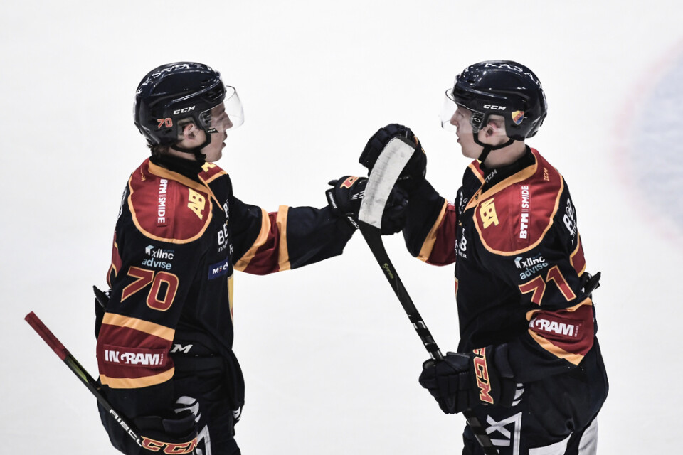 Marcus och Jonathan Davidsson, här i Djurgårdströjor, återförenas i HV71 kommande säsong. Arkivbild.