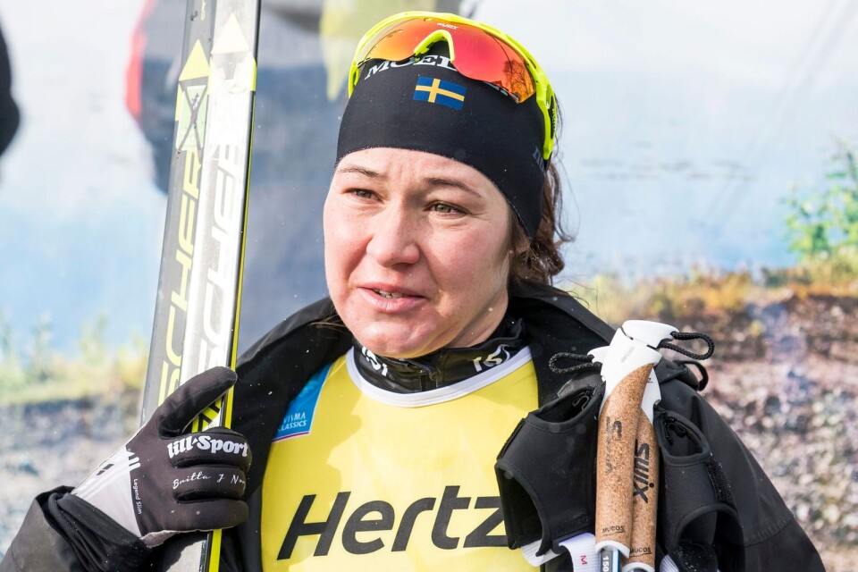 En sliten Britta Johansson Norgren hade svårt att förklara varför det gick så tungt i årets Vasalopp.