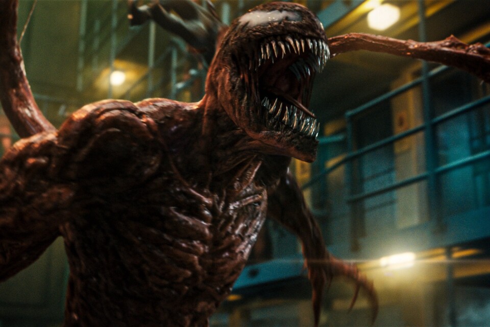 Seriemördaren Cletus Kasady blir värdkropp för Carnage i "Venom: Let there be carnage". Pressbild.