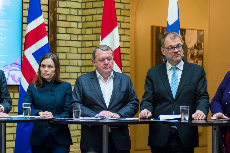 De nordiska statsministrarna samlade i oktober 2018.