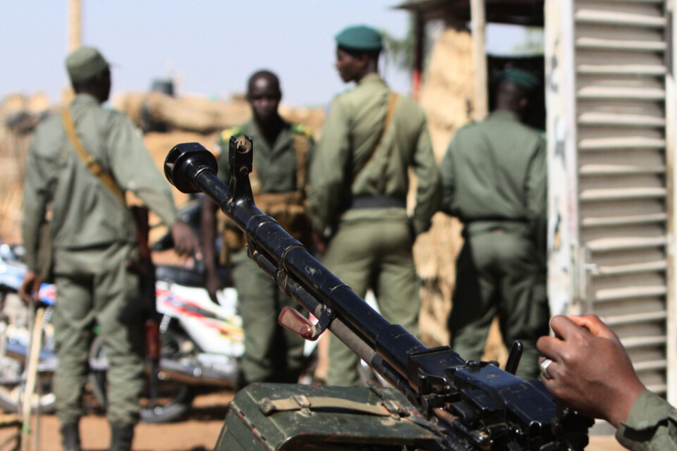 Soldater på vakt i regionen Segou. Arkivbild.