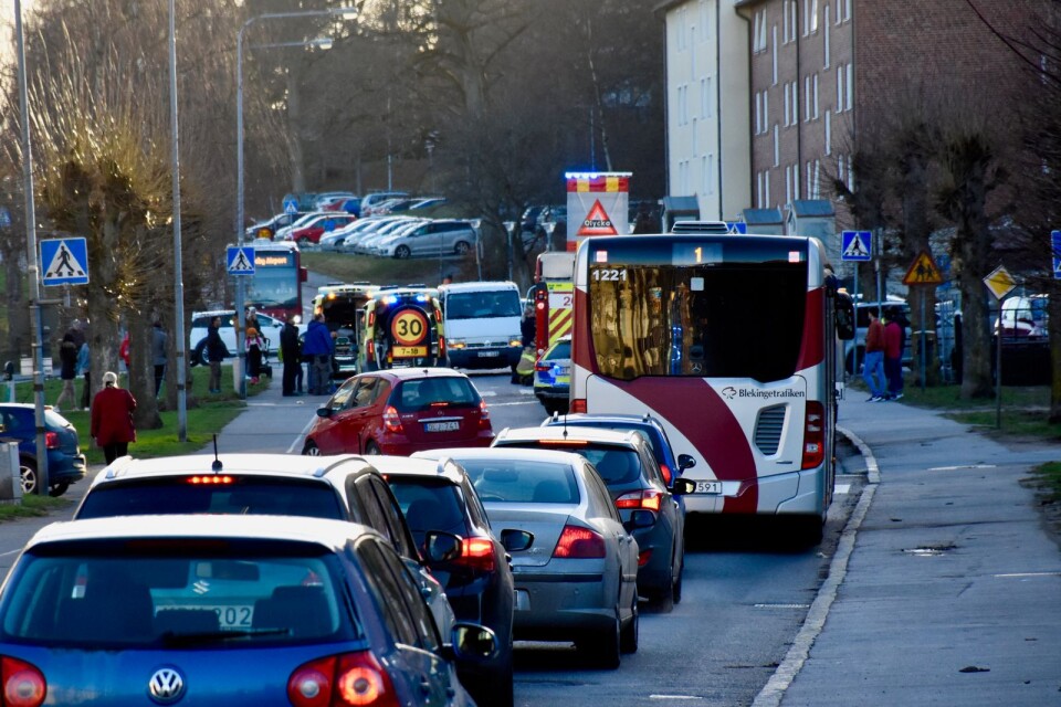 Olyckan skedde på Blasius Königsgatan, i höjd med Knut Hahnsskolan.