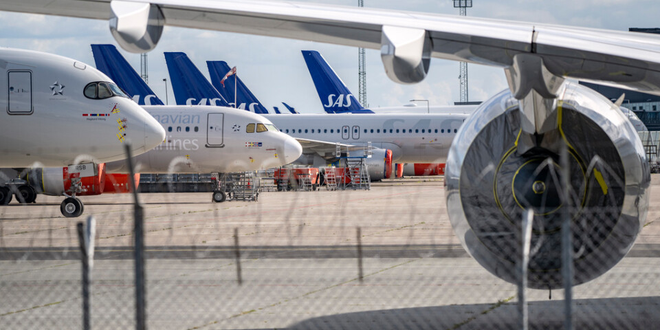 Flygbolaget SAS aktie rasar på Stockholmsbörsen. Arkivbild