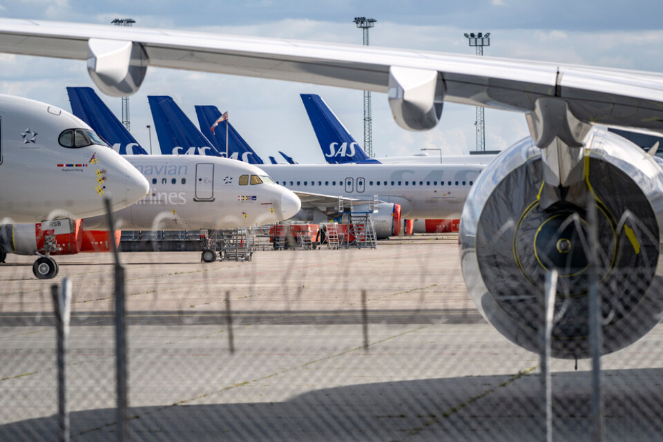 Flygbolaget SAS aktie rasar på Stockholmsbörsen. Arkivbild