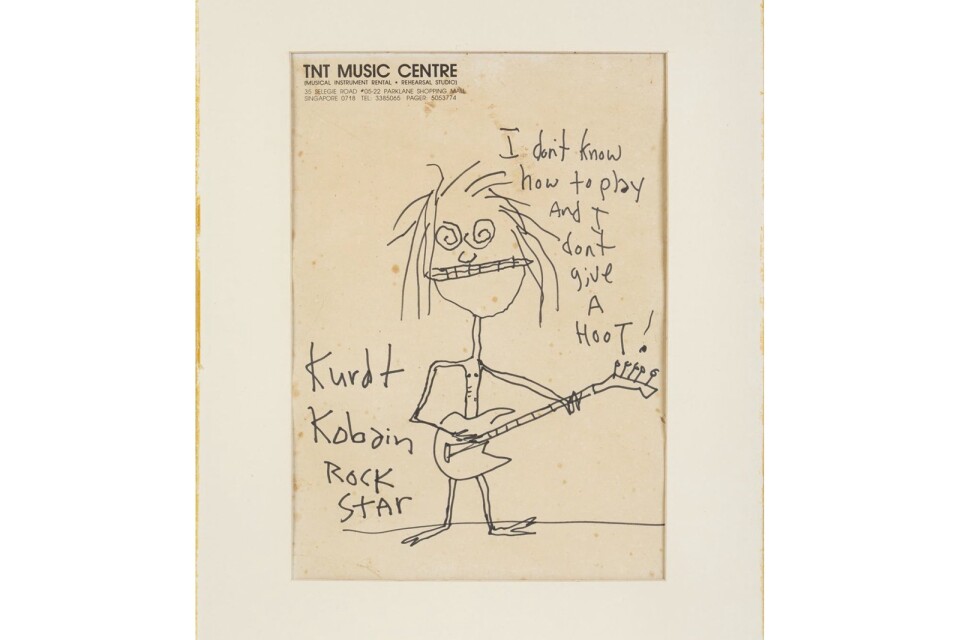 Kurt Cobains självporträtt klubbades för 281 250 dollar eller omkring 2,34 miljoner kronor hos Julien's Auctions.