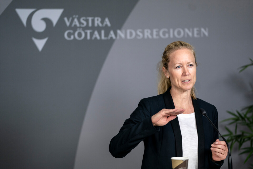 Kristine Rygge, vaccinationssamordnare, under Region Västra Götalands pressträff om utvecklingen av coronaviruset.