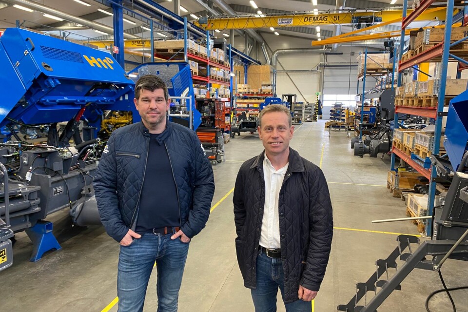 Tobias Johansson, vd, och Arne Isaksson, försäljnings- och marknadschef, på Rottne Industri AB.