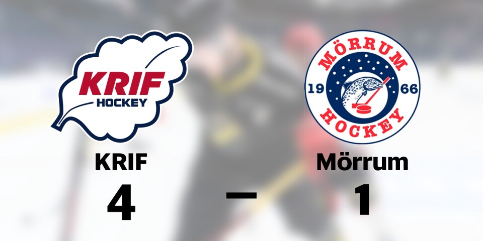 KRIF Hockey vann mot Mörrums GoIS IK