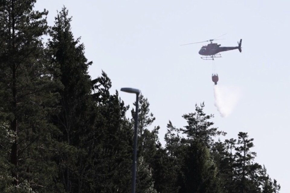 MSB varnar för skogsbränder och uppmanar allmänhet att vara försiktig i skog mark. Arkivbild från en markbrand i närheten av Arlanda flygplats i fjol.