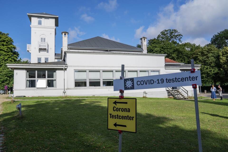 Ett testningscenter i danska Ringsted, där Danish Crowns slakteri nu bommar igen efter ett coronautbrott bland personalen. Arkivbild.